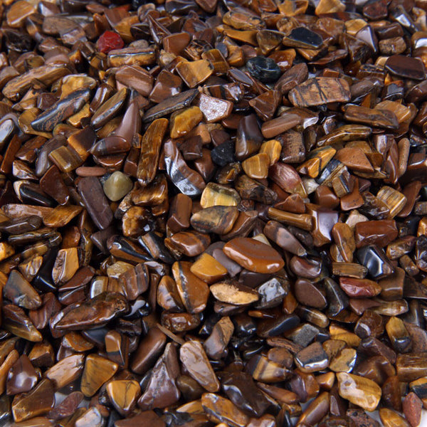 50g - 500g Tigers Eye Crystal Chips A Grade BULK Natural Gemstone Polished Mini