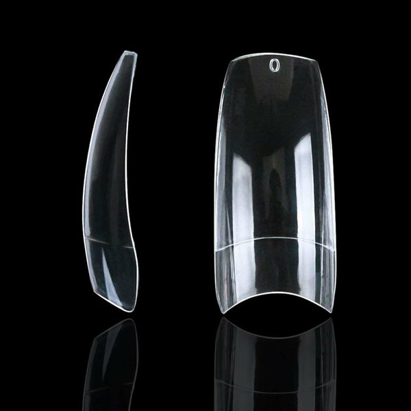 500 Pcs Fake French Nail Tips White Clear Stiletto False Gel Pointy Art Acrylic