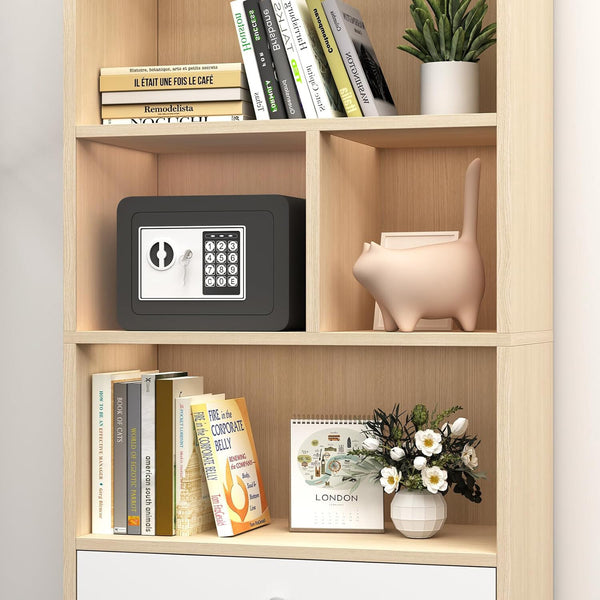 6.4L Digital Safe Box Electronic Security Safe with Keypad Override Keys Black
