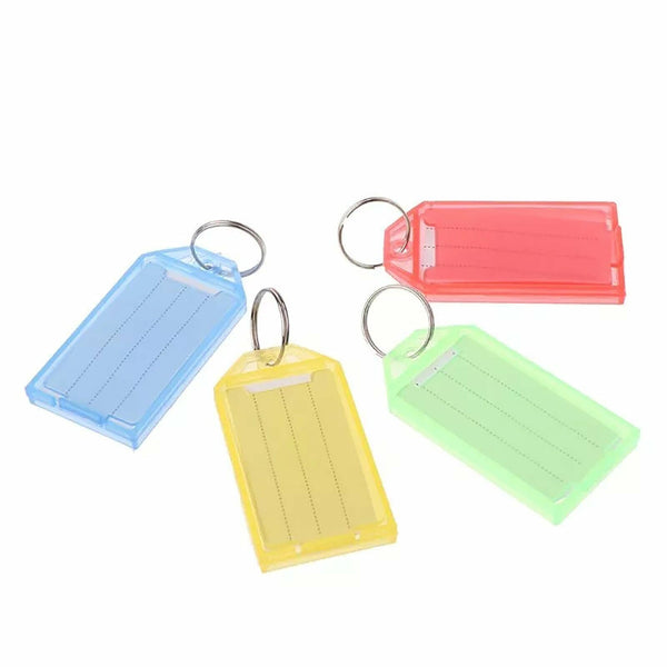 20pcs Key Tag with Key Ring Luggage Tag ID Label Travel Suitcase Identity Card