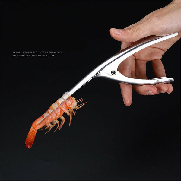 Prawn Peeler Shrimp Deveiner Device Shrimp Opener Kitchen Tool Stainless Steel
