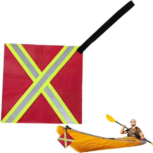 Kayak Safety Flag 2/4 Pack – Foldable Warning Flag for Kayaks, Canoes & Trailer Towing