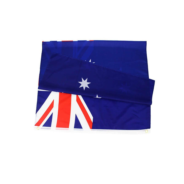 1800x900 HEAVY DUTY Australian Flag Polyester Metal Woven Brass Sister Clips AU
