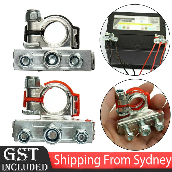4X Positive Negative Heavy Duty Battery Terminals Connector Clamp Car Van Carava