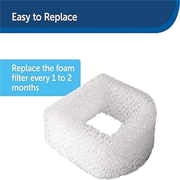 24 Pack Replacement Foam Filters for Pet Water Fountain – Compatible with Ceramic and Stainless Steel Fountains