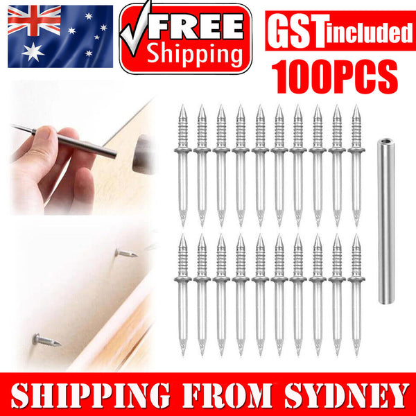 100Pcs Double-Head Skirting Thread Seamless Nail,Skirting Line No Marks Nail AUS