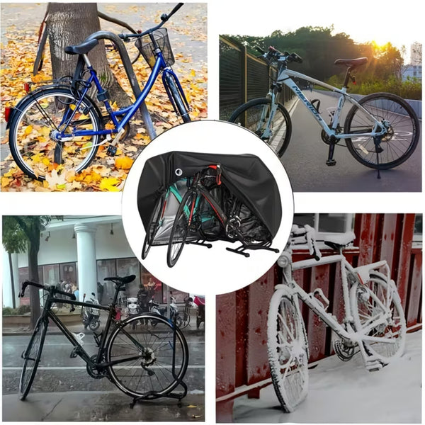 Waterproof Bicycle Cover Outdoor Bike Storage Cover UV Dust Protection for 2 Bikes