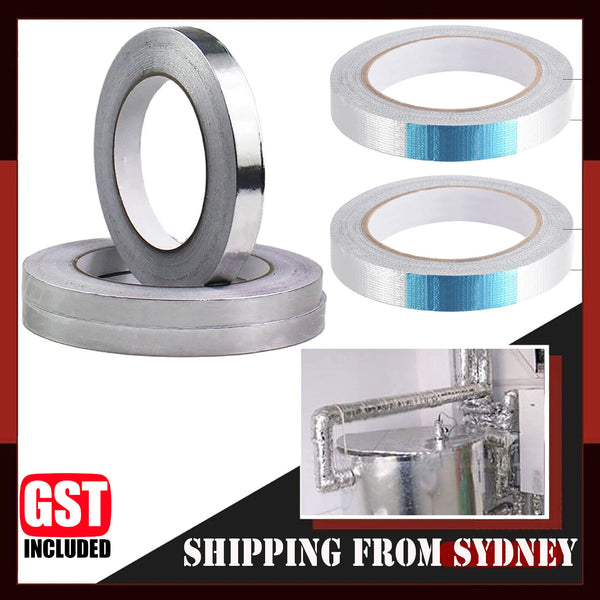 2M Aluminium Foil Adhesive Sealing Tape Heating Duct Silver Repairs WaterProof