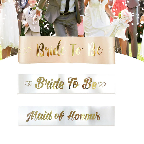 Bride To be Hens Party Sash Sashes Night Bachelorette Bridal Bridesmaid Sashes