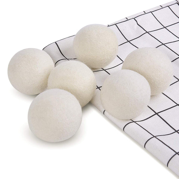 12x Reusable Wool Dryer Balls Drying Fabric Softner Clothes Wrinkles Reduce 6cm