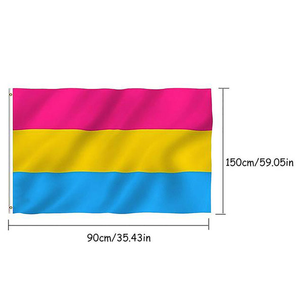 Pansexual Large Flag 90x150cm Trans Pride LGBT Lesbian Gay Rainbow Mardi Gras AU