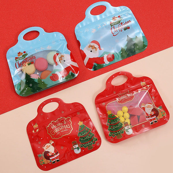 10/20/30PCS Festive Self-Seal Treat Bags, Self Sealing Christmas Treat Bags OD