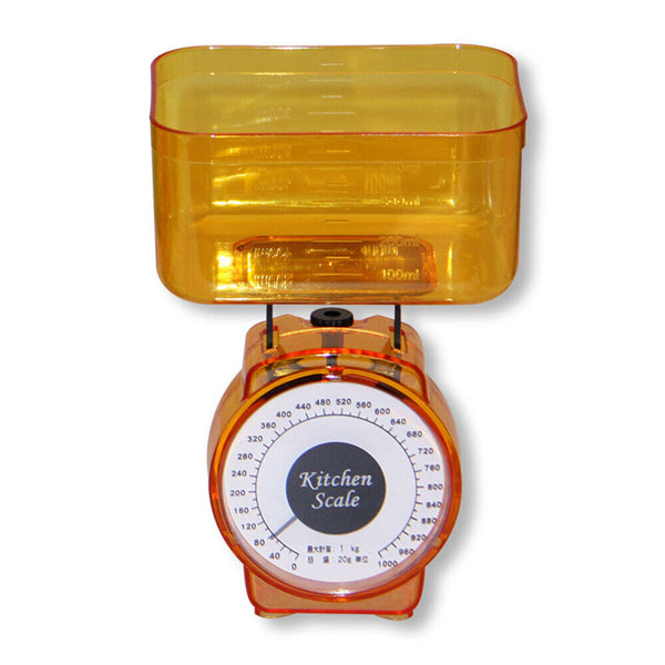 1kg Food Baking Mechanical Kitchen Dial Cook Bake Tool Scale Compact Bowl