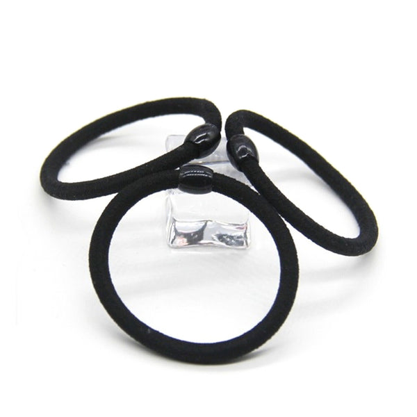 100 Thick Black Elastic Stretch Hair Ties Bands Rope Ponytail Women Girls School