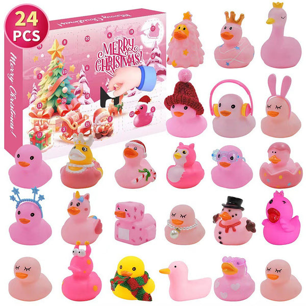 24 Days Countdown Rubber Ducks Christmas Advent Calendar Kids Toy Xmas Blind Box