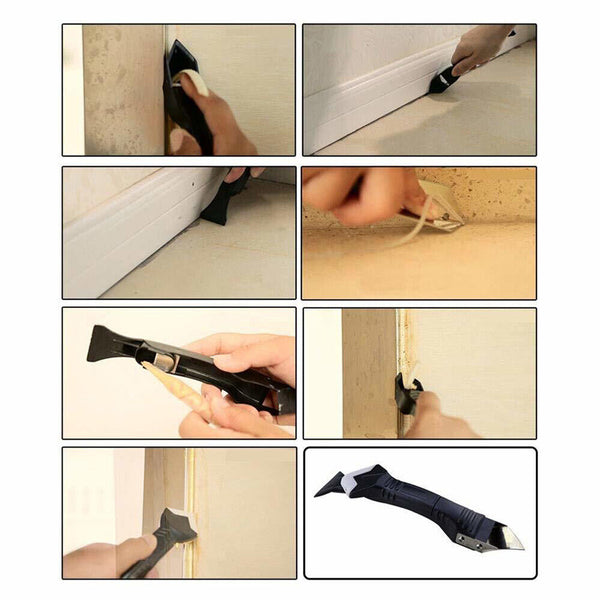 3 in 1 Replace Caulking Removal Scraper Tool Kit Silicone Sealant