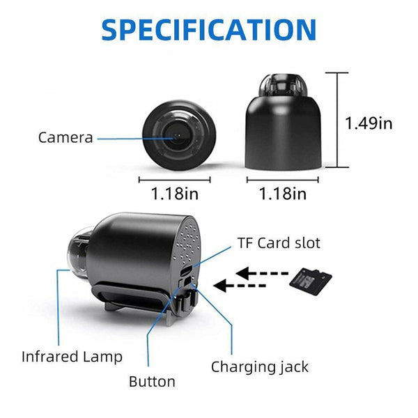 Mini WIFI Spy Camera Hidden 1080P HD Wireless Night Vision Motion Detection AU