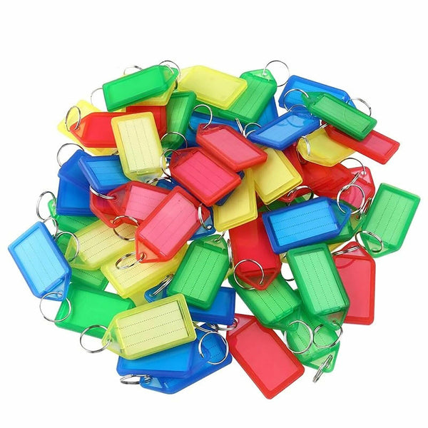 20pcs Key Tag with Key Ring Luggage Tag ID Label Travel Suitcase Identity Card