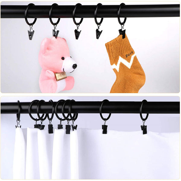 10-100X Multipurpose Window Curtain Clothes Metal Clips Rings Hook Hanging New A