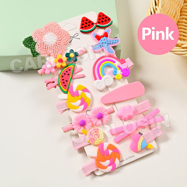 14 PCS Hair Clips Girls Infant Baby Pin Hair Hairpin Toddler Kids Cute OZ
