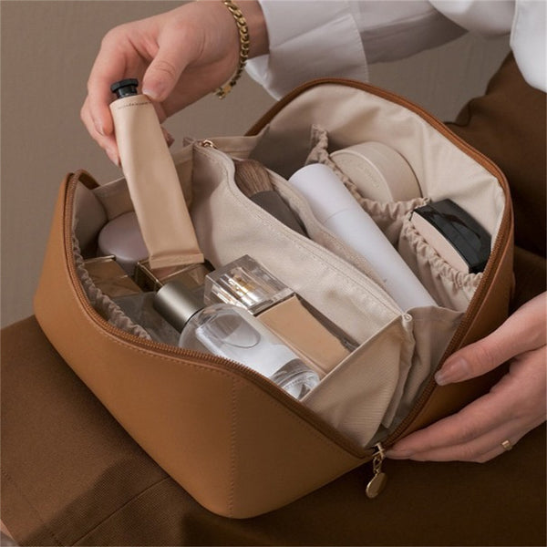 2PCS Large Capacity Makeup Bags – Travel Cosmetic & Toiletry Organisers