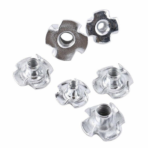 100X M3 M4 M5 M6 M8 Four Claws Nut T-nut Blind Rivet Threaded Inserts Furniture