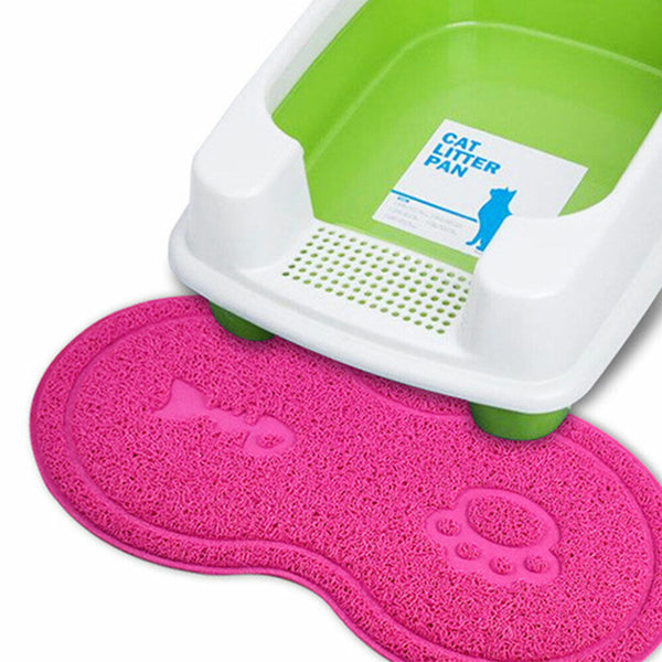 Pet Dog Tray Feeding Water PVC Food Dish Wipe Cleaning Mat