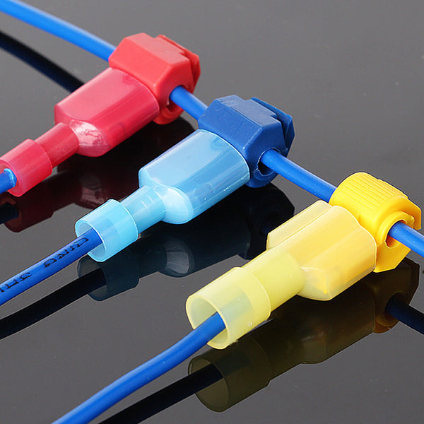 60pcs T-Tap Electrical Wire Crimp Terminals Quick Splice Cable Connectors Kit AU
