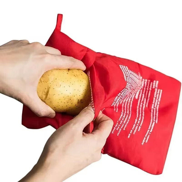 2X Microwave Potato Bag Baked Potato Corn Express Cooking Bag Reusable Washable