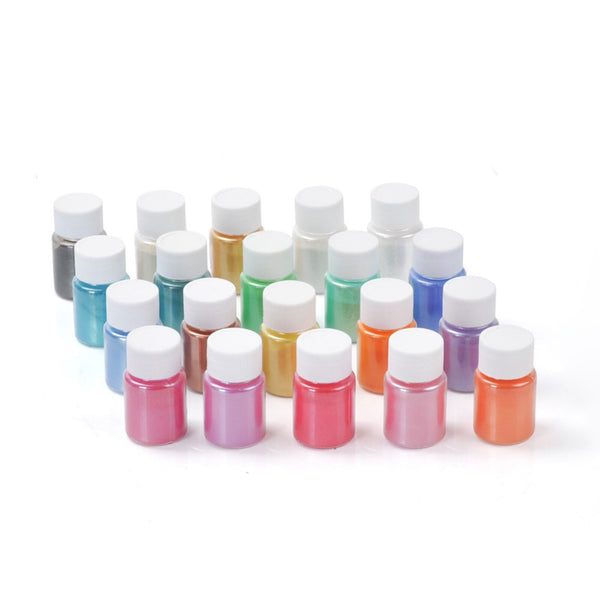 21PCS Pearl Pigment Powder Set – Resin Colouring Pigments for DIY Crafts