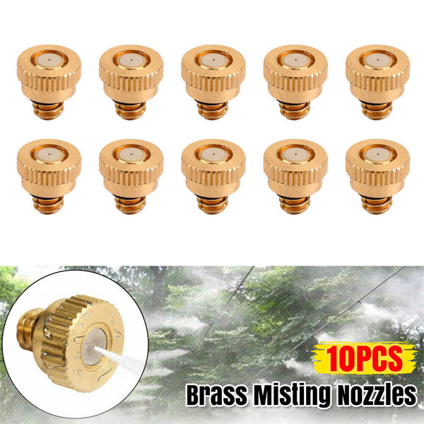 Brass Misting Nozzles Water Mister Sprinkle fits Cooling System 3/16 0.3mm