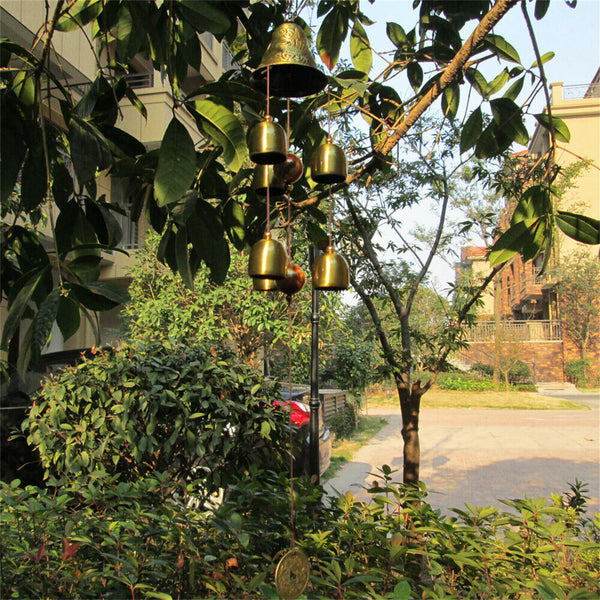 Wind Chimes Large Copper Bells Hanging Garden Yard Home Decor Outdoor 48cm AU