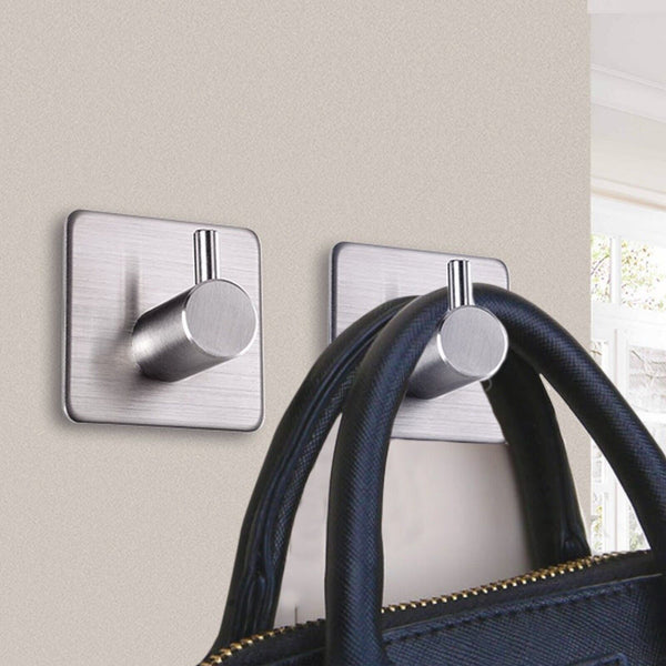 5pcs Adhesive Hooks Stainless Steel Hooks for Home Office and Outdoor Hanging AU