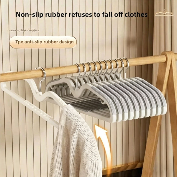 Non-Slip Velvet Clothes Hangers 20-Pack – Space-Saving Short Neck Hangers with 360° Swivel Hook