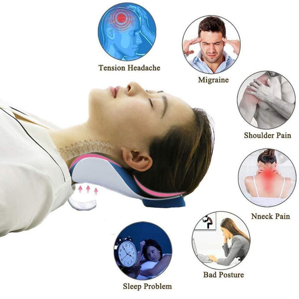 Relaxer Relief Support Shoulder Traction Pillows Massage Neck Head Pain