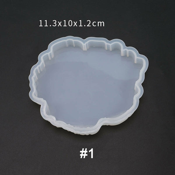 Coaster Resin Casting Mold Silicone Jewelry Agate Making Epoxy Mould Tool Craft
