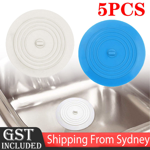 5PCS Round Large Sink Plug Rubber Stopper Bathtub Floor Drain Cover AUS