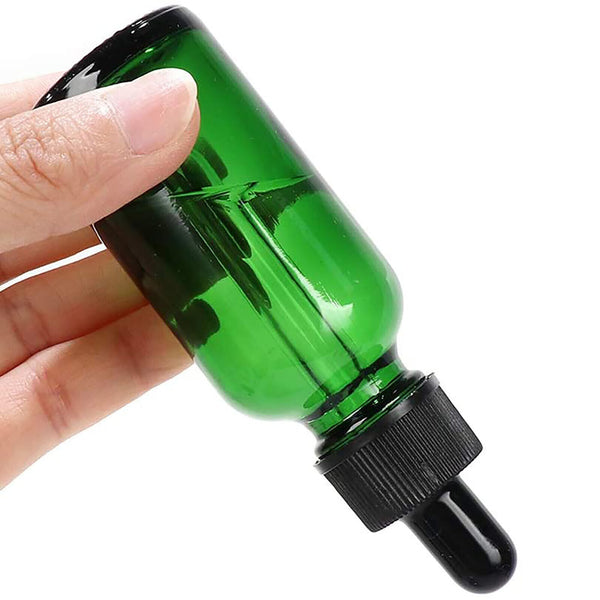 50ml Green Glass Liquid Dropper Reagent Eye Pipette Essential Oils Bottle