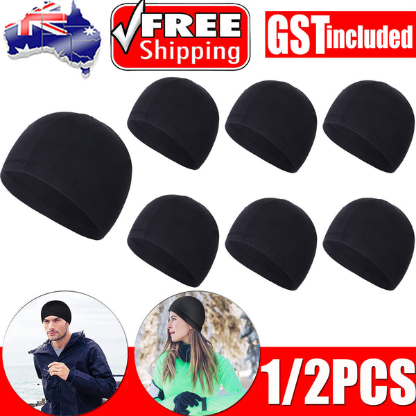 1/2PCS Breathable Skull Cap Sports Helmet Liner Running Cycling Beanies Sweat AU