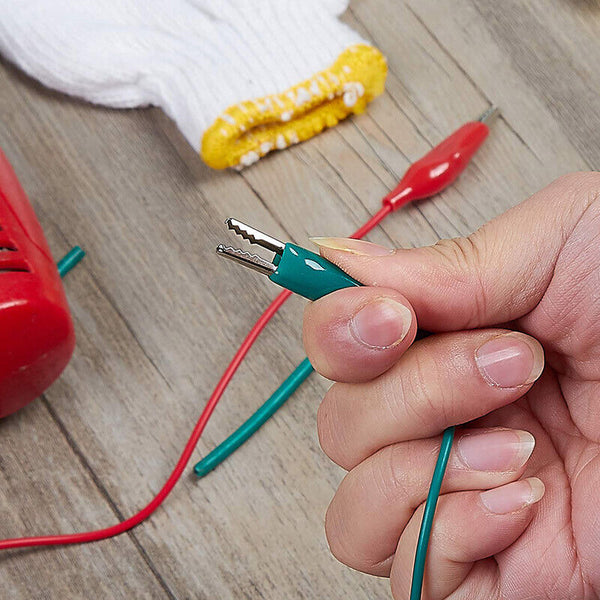 20PCS Electrical Alligator Clips Test lead Jumper Wire Crocodile Cable Wire AU