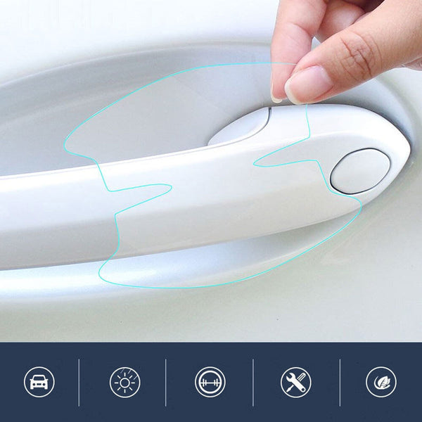 8PCS Clear Car Door Handle Bowl Sticker Anti-scratch Film Protector Accessories