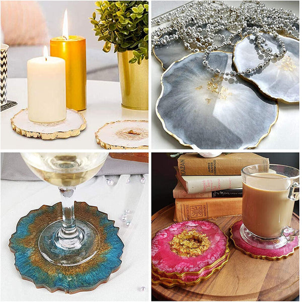 Coaster Resin Casting Mold Silicone Jewelry Agate Making Epoxy Mould Tool Craft