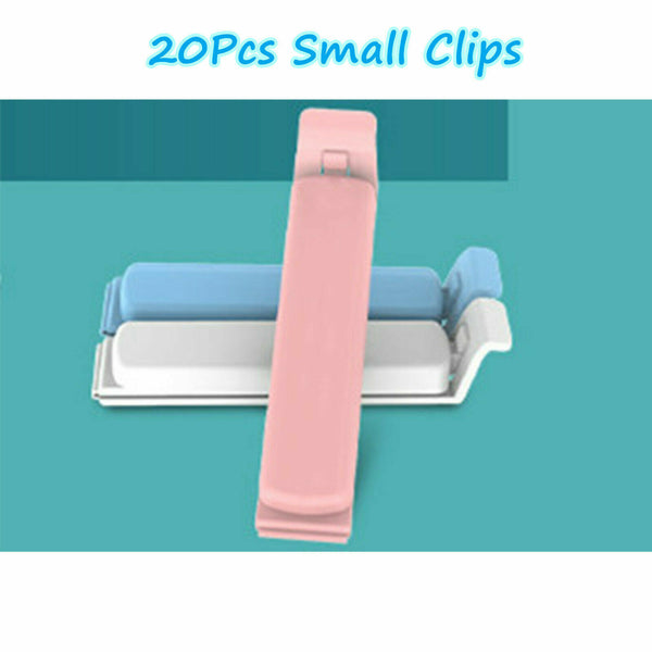 30PCS Plastic Food Storage Bag Sealing Clips Locks Mixed Sizes Kitchen StorageAU