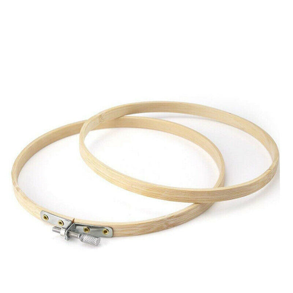 10PCS Bamboo Embroidery Hoops Ring Sewing Frame Cross Stitch Craft Wedding Xmas