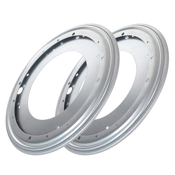 2PCS 12 Inch Lazy Susan Turntable Bearing Rotating Swivel Plate Heavy Duty Silver