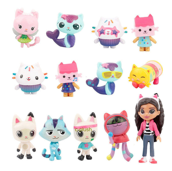 Gabby's Dollhouse Model Action Figure Toys Cake Topper Kits Decor Set PVC Dolls