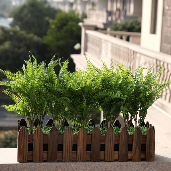 1-10x Artificial Boston Fern Leaf Home Artificial Plant Flower Garden Decoration