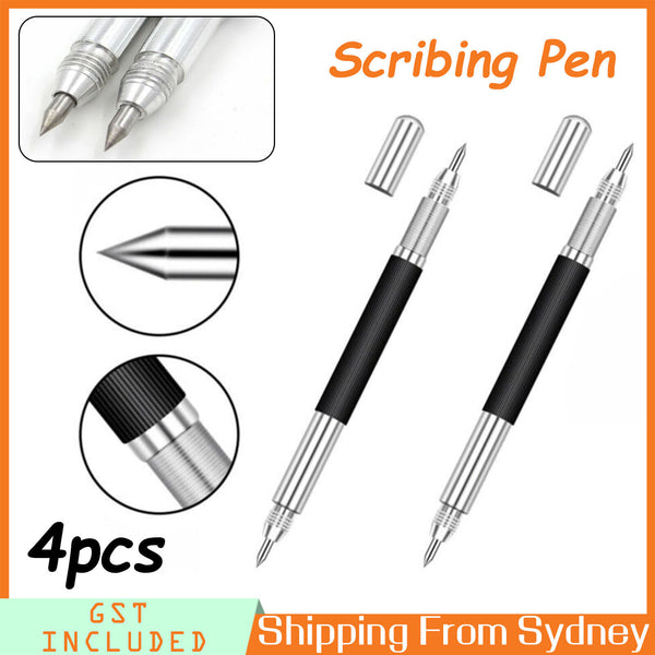 4pcs Double Ended Scribing Pen for Stainless Steel,Glass Carving,Scribe Marker