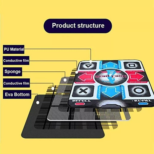 USB Dancing Mat Step Blanket Dance Mat Pad Non-Slip For PC TV AV Video Game