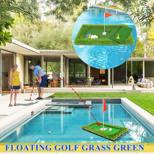Pool Golf Turf Mat Set Golf Putting Mats Floating Golf Green Pool/Water/Outdoor